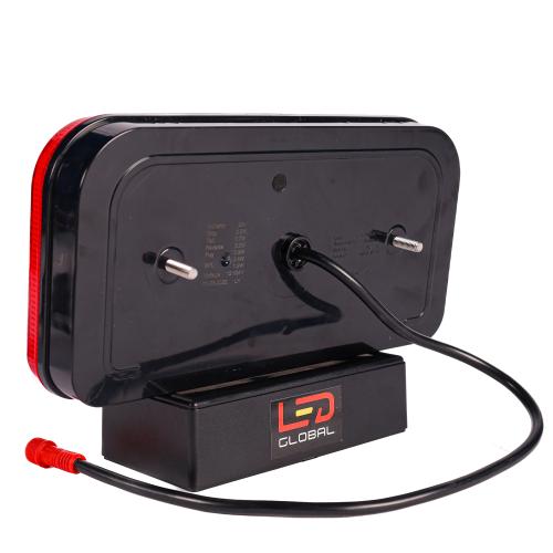 LED Tail Light Rectangular Combination with Triangle & Built-In Smart Resistor (RH) - LG575