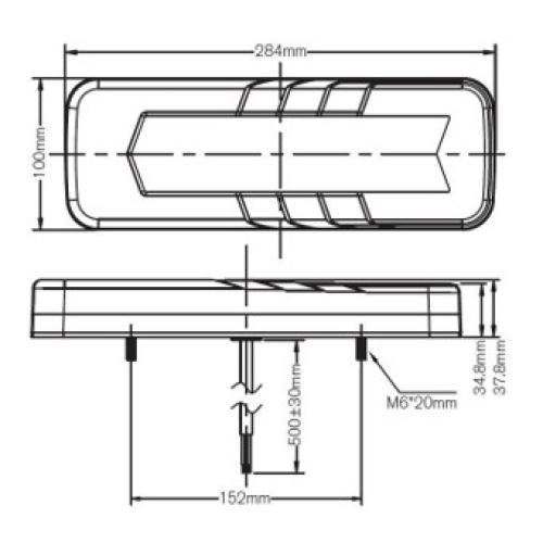 LED Tail Light Universal Combination with Dynamic Indicator - LG528