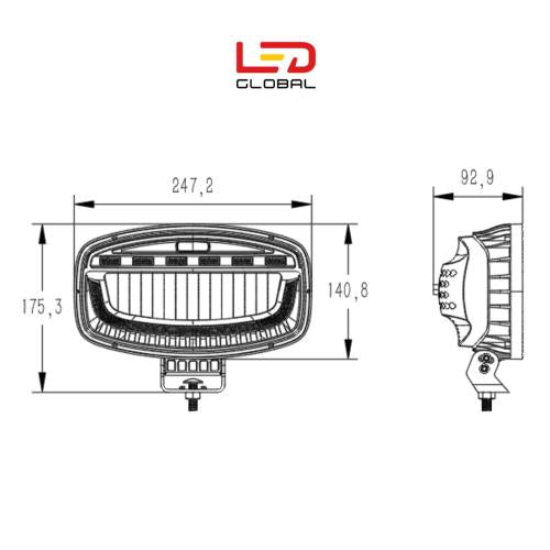 10" Driving Light w/ Dual Colour Position & Amber Strobe - LG934EU