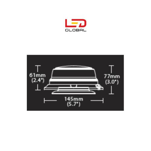 Nízkoprofilový LED magnetický maják - LG674