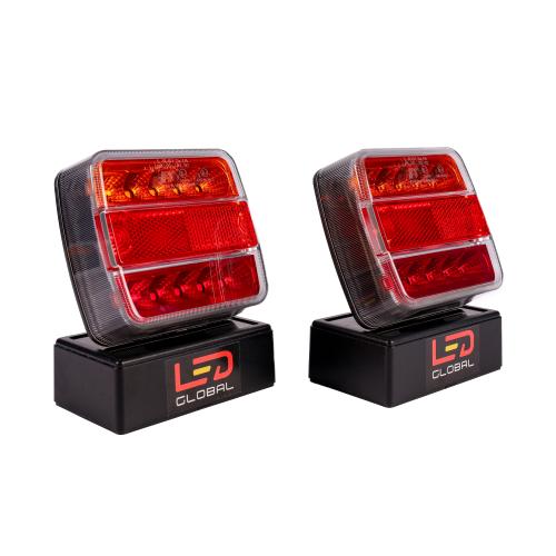 LED Tail Light Square Combination - Pair - LG529
