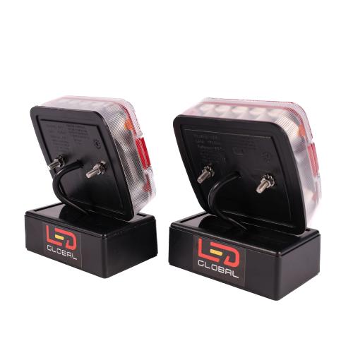 LED Tail Light Square Combination - Pair - LG529
