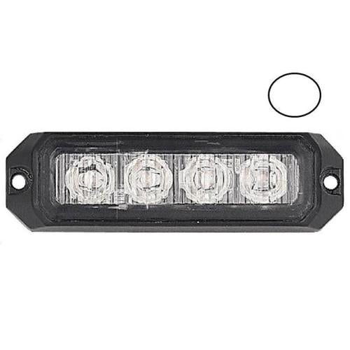 4 LED Grille White Warning Strobe - LG758