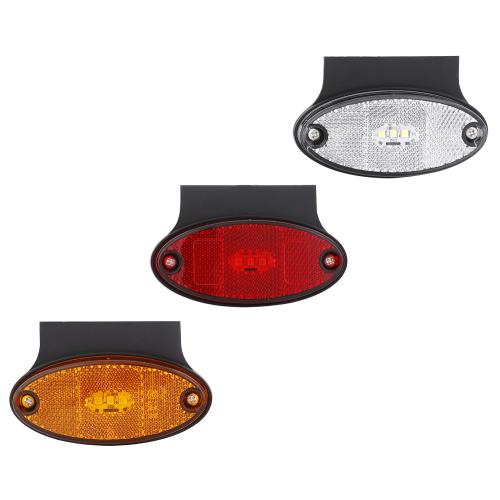 LED Oval Marker Light with Bracket (RED) - LG187