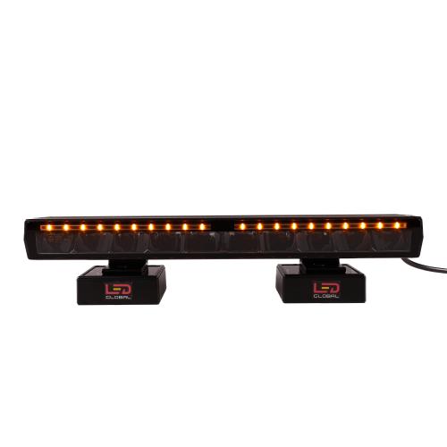 20" (508mm) LED Driving Bar with White Position Light & Amber Strobe Function - LG894
