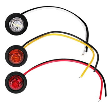 LED Button Marker Light (Pair) - WHITE - LG122