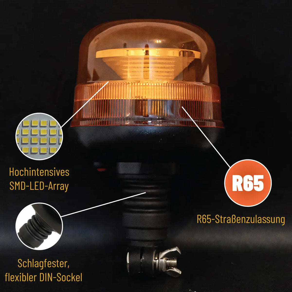 Sinalizador de Aviso LED para Montagem em Poste - LG685