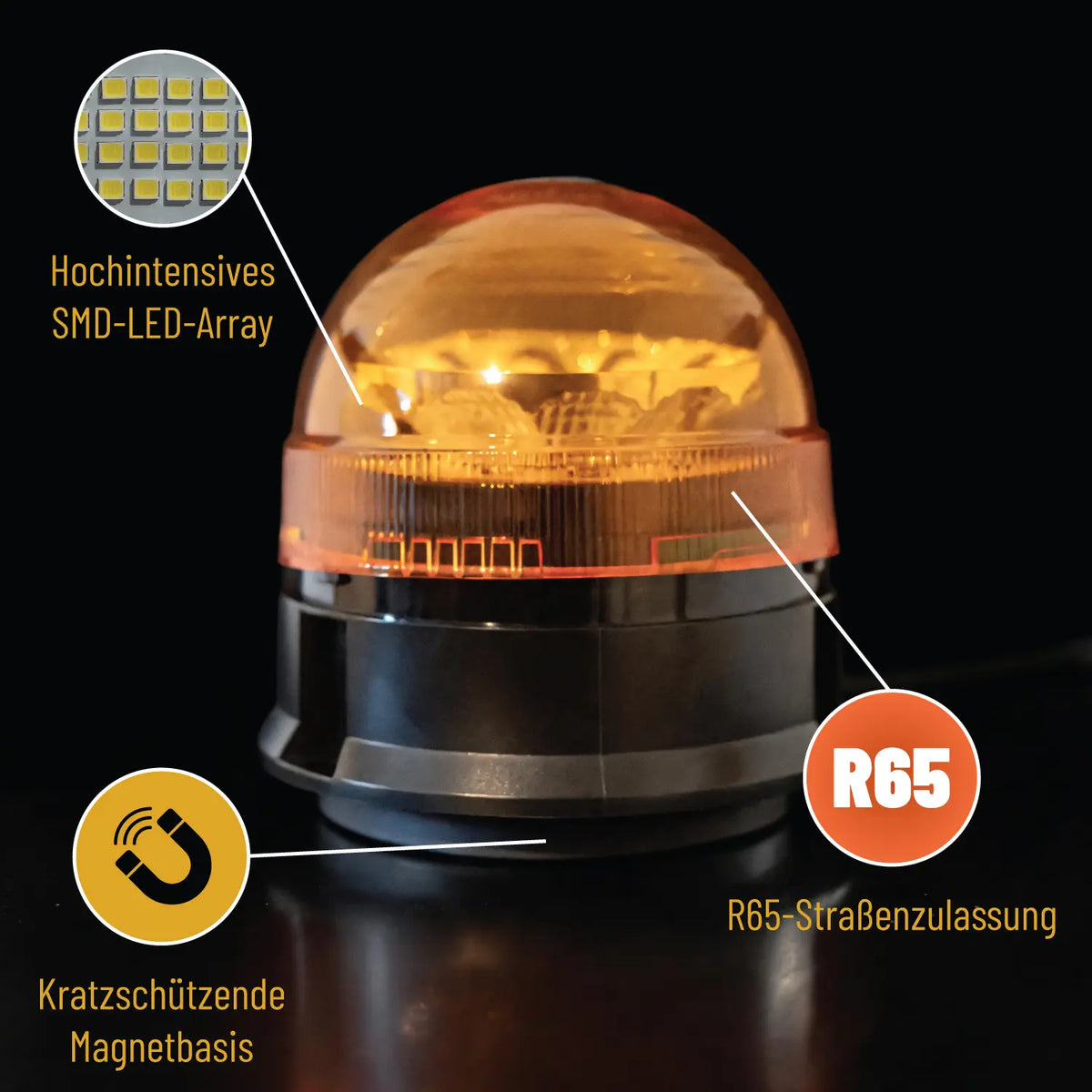 Sinalizador de Aviso Magnético LED - LG708