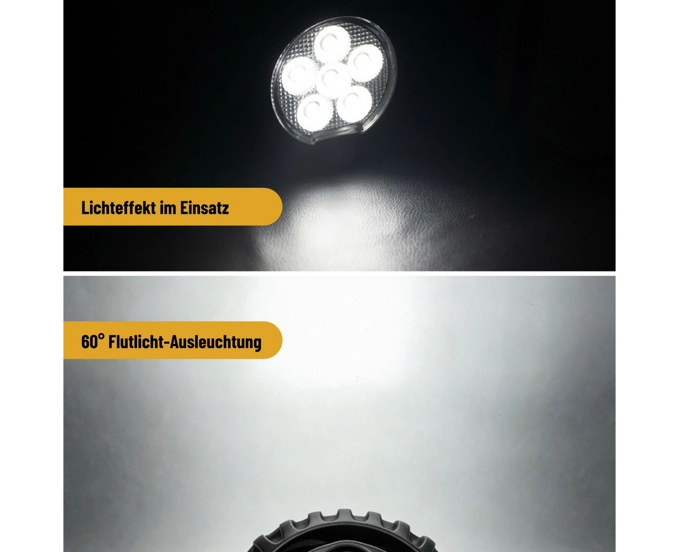 24 Watt LED Flood Beam Round Work Light - LG872