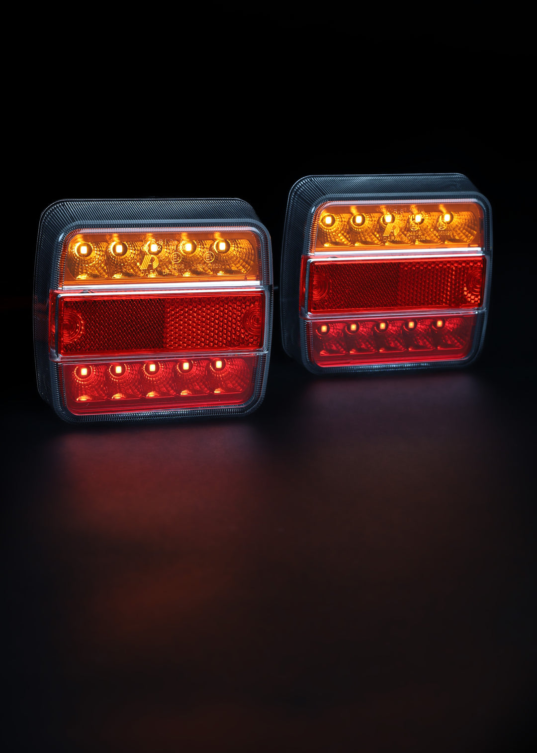 LED Tail Light Square Combination - Pair - LG529