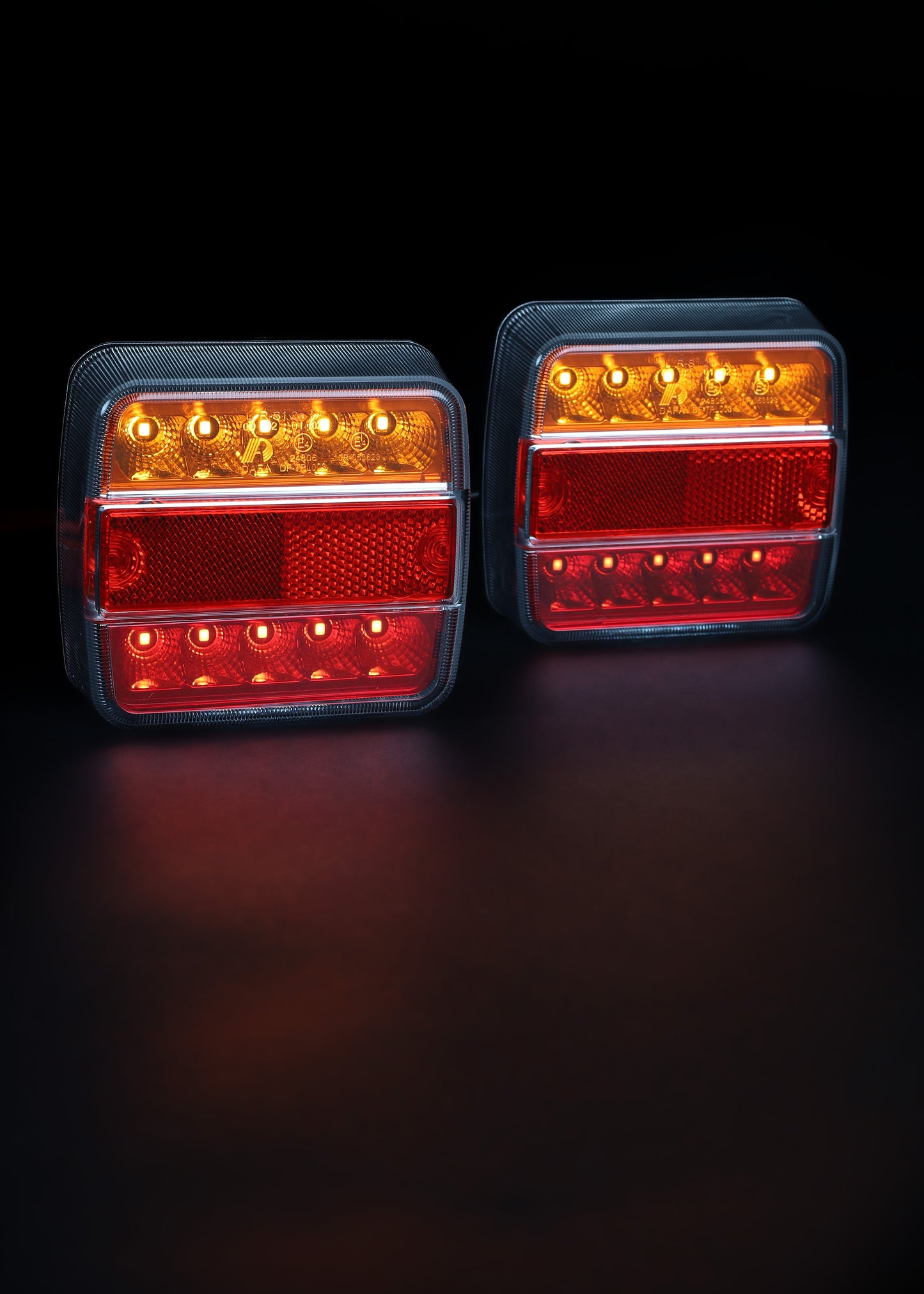 LED Tail Light Square Combination - Pair - LG529