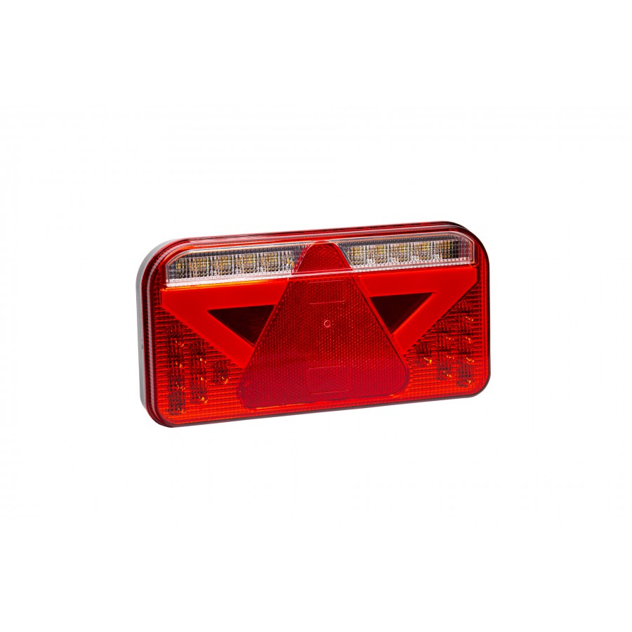 LED Tail Light Rectangular Combination with Triangle & Built-In Smart Resistor (LH) - LG574