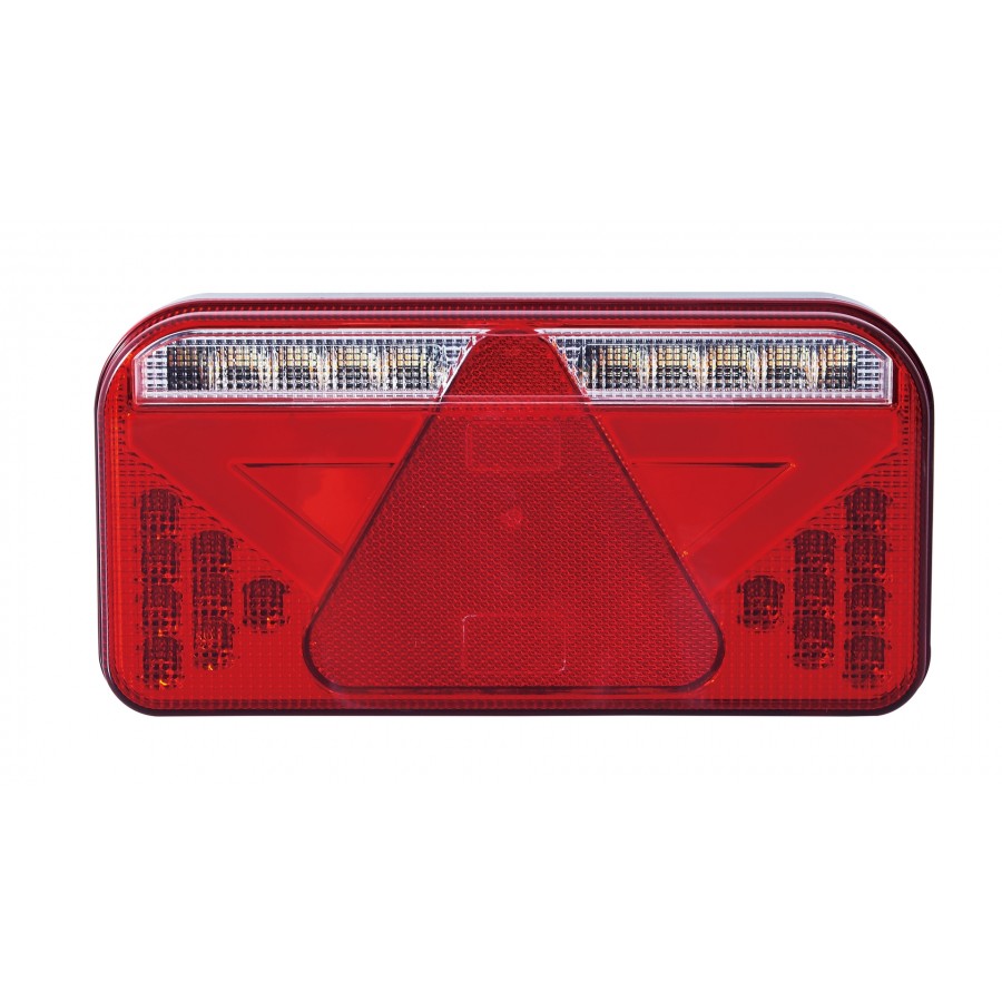 LED Tail Light Rectangular Combination with Triangle & Built-In Smart Resistor (LH) - LG574