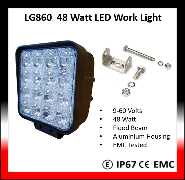 48 Watt Square LED Work Light - LG860