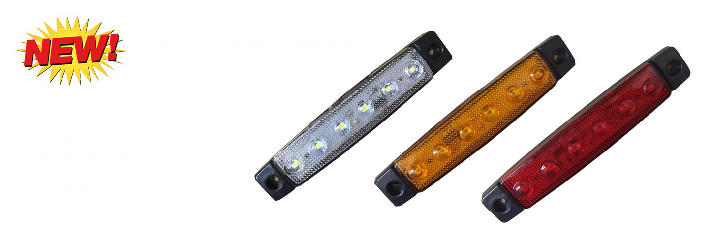6 LED Slim Marker Light (RED) - LG118