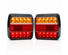 LED Tail Light Square Combination - Pair - LG529