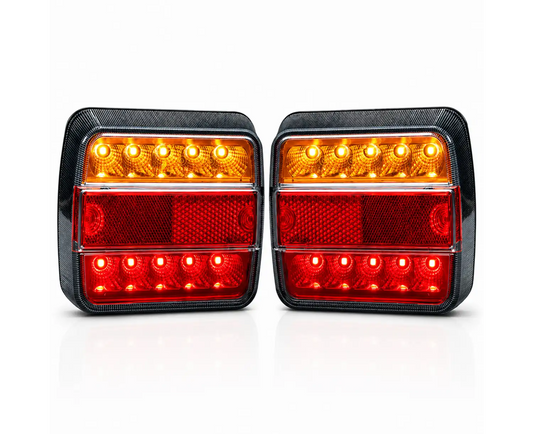 LED Tail Light Square Combination - Pair - LG529