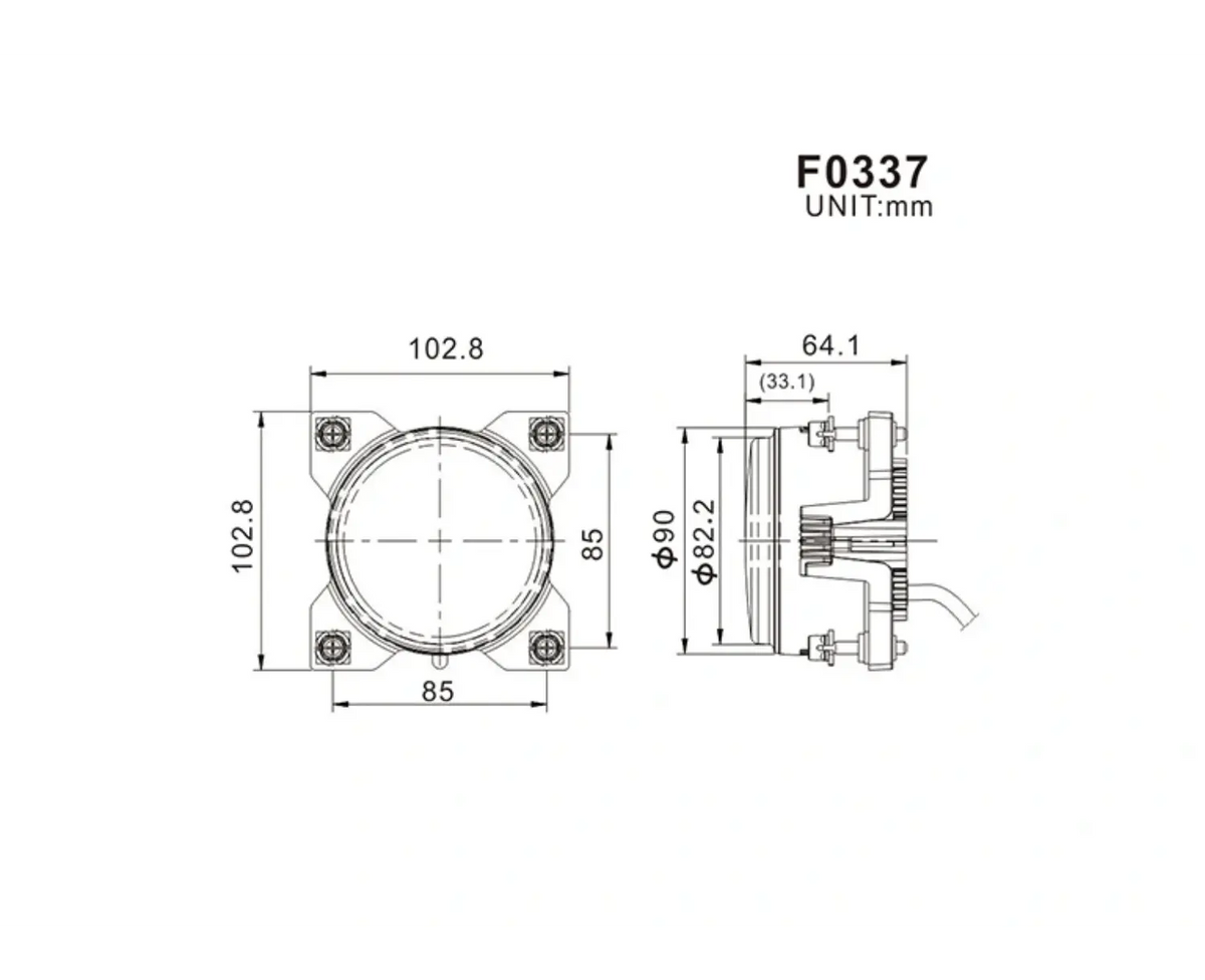 50W LED Motorhauben- & Kabineneinbau Traktor-Arbeitsleuchte – LG8360