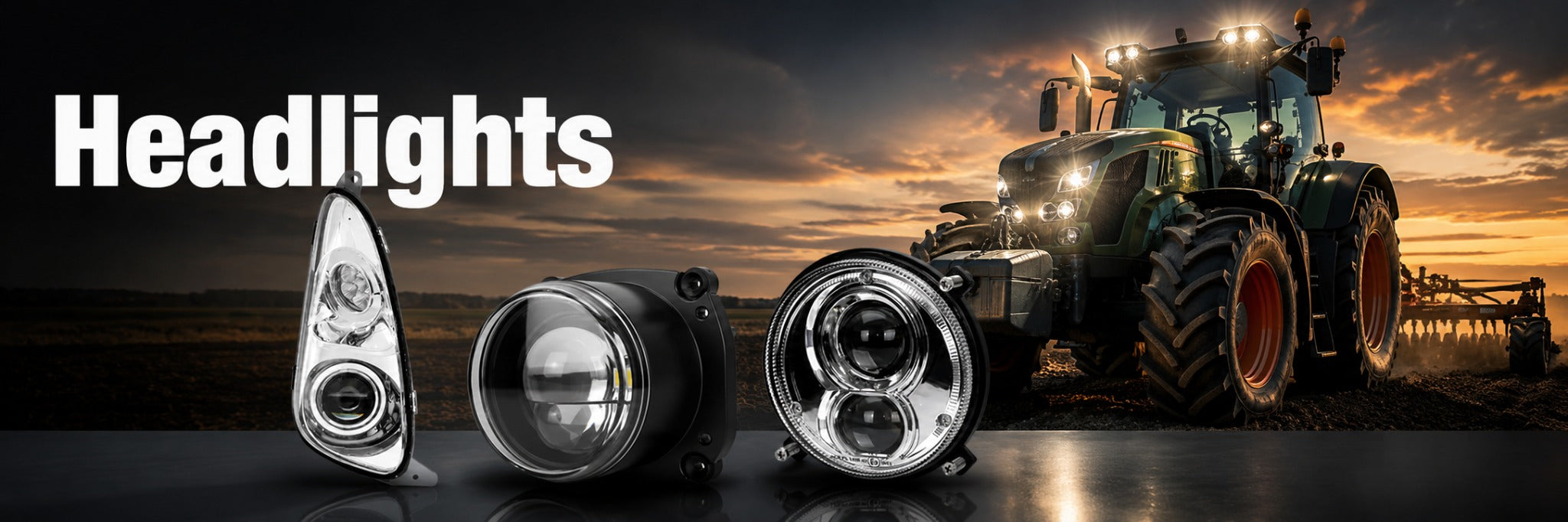 Traktorscheinwerfer - LED Headlights for tractors and agricultural machinery